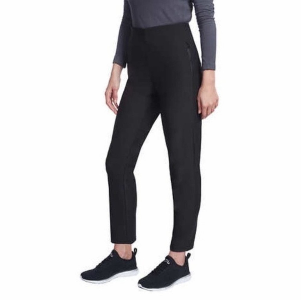 NWT HFX Black High Rise Stretch Fleece Lined Winter Tech‎ Pull On Pant Sz S